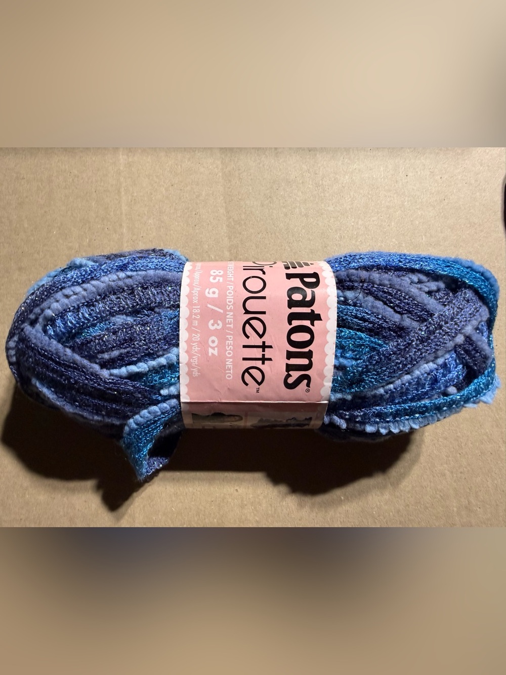 Patons Pirouette Midnight Blue Shimmer Scarf Yarn